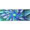 Designart - Huge Light Blue Fractal Flower - Floral Canvas Art Print